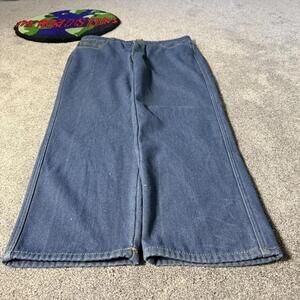 - navy acid washed Stanley jeans in good condition
